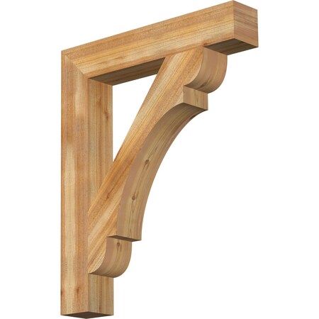 Ekena Millwork Olympic Block Rough Sawn Bracket, Western Red Cedar, 6"W x 36"D x 44"H BKT06X36X44OLY05RWR